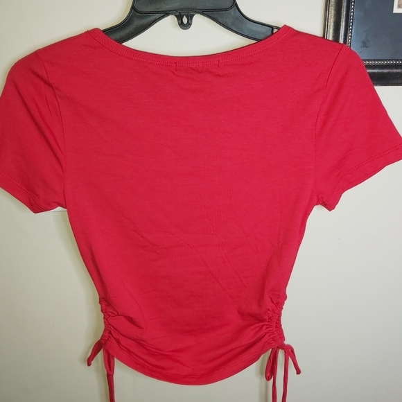 💢SOLD💢Girls Red Toggle Waist Tank Top - Picture 3 of 7
